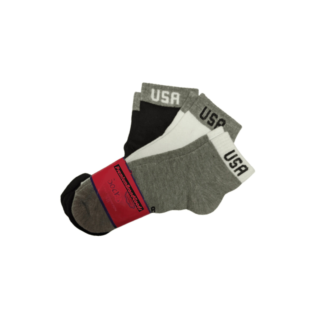 Unisex Cotton-Blend Low Cut Socks Men/Women 9-11, Comfort Fit - Packs of 6/12 from PremiumBrandGoods