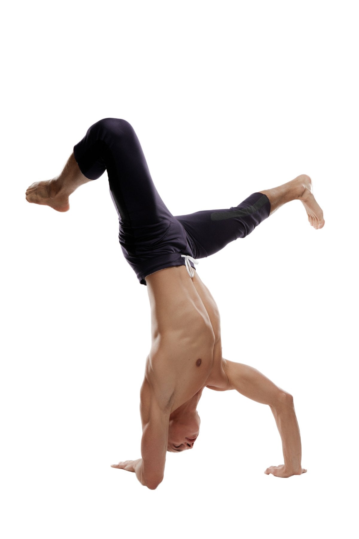 Mens 4/5 Zipper Pocket Capri Yoga Pants (Eggplant) from 4-rth