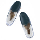 Men's Dark Green Shearlings from Atlantis Handmade Shoes