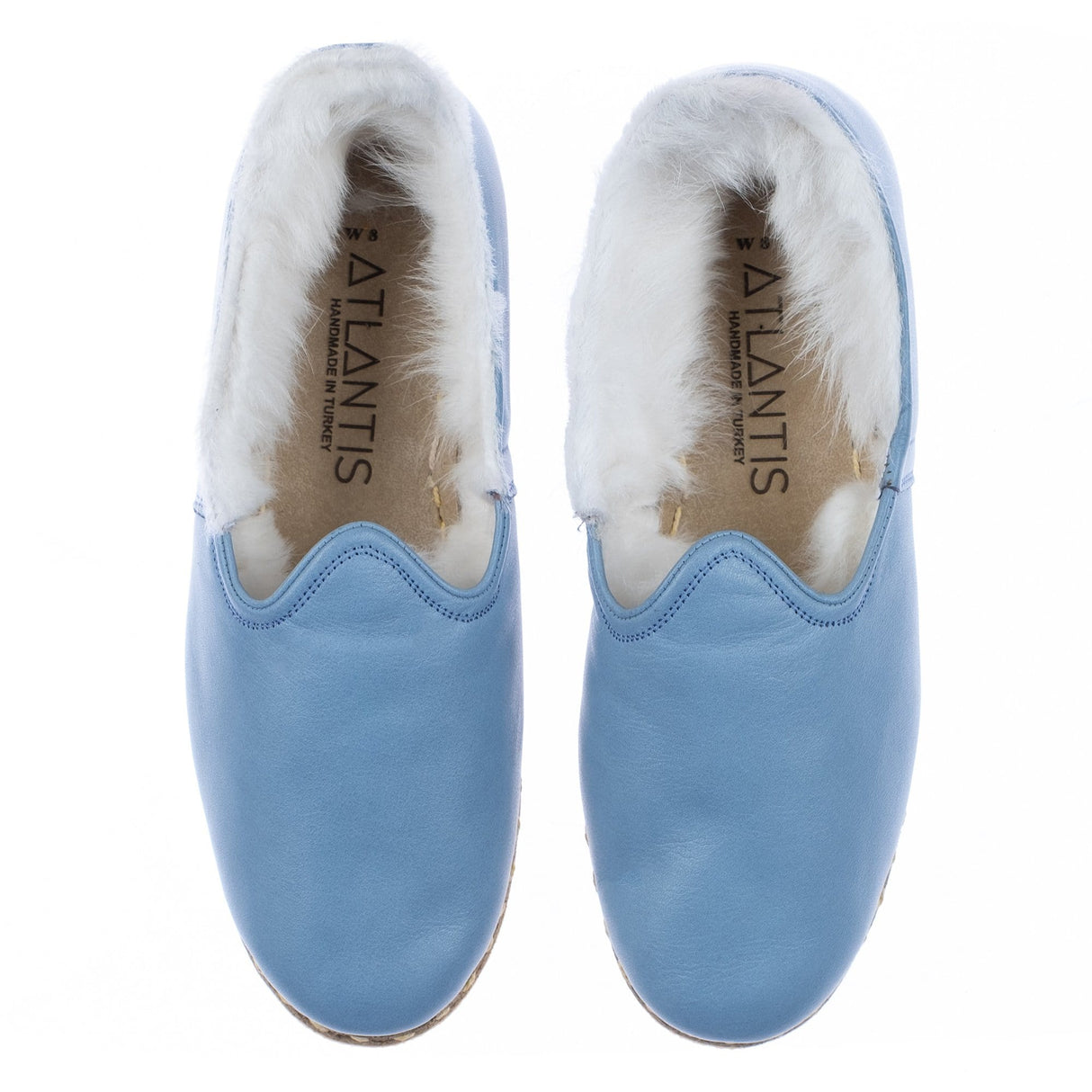 Men's Sky Blue Shearlings from Atlantis Handmade Shoes