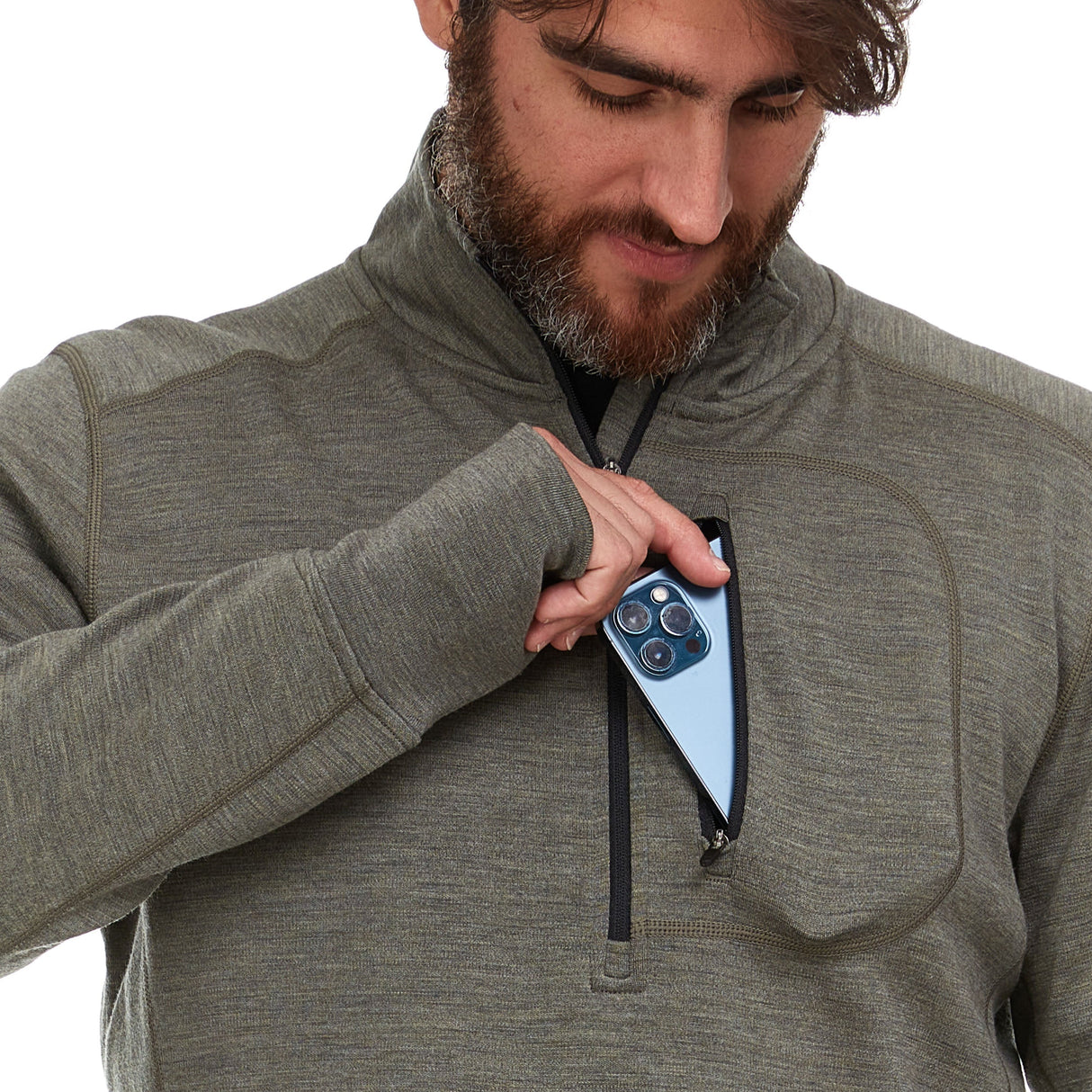 Heavyweight - Men's Wool 1/4 Zip Wilderness from Minus33 Merino Wool Clothing