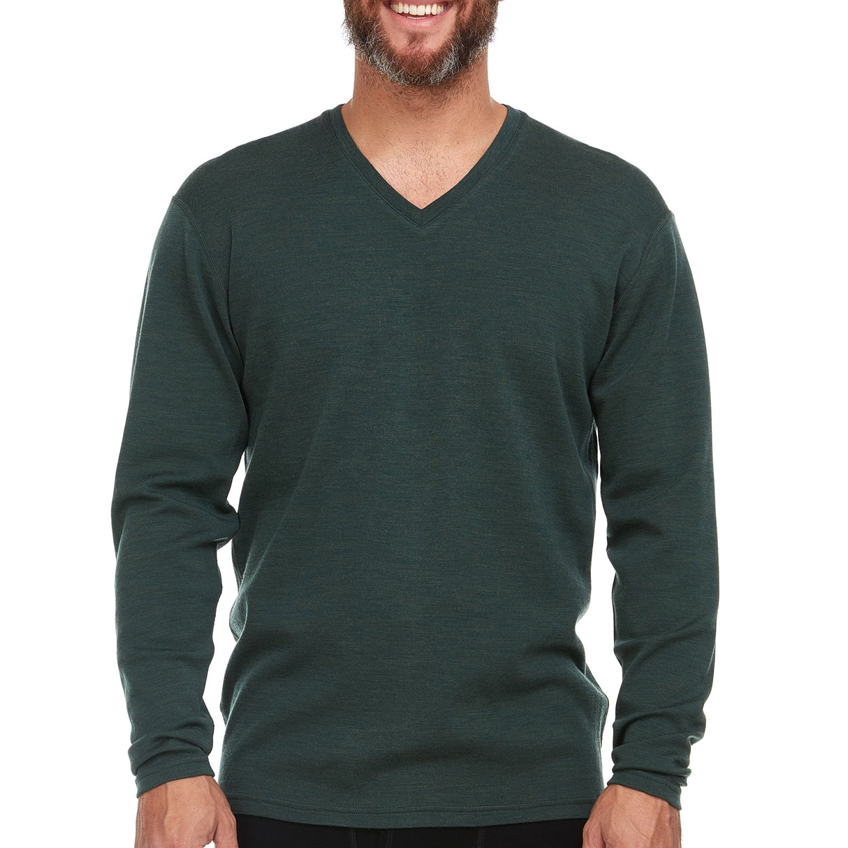 Midweight - Men's Long Sleeve V-Neck 100% Merino Wool from Minus33 Merino Wool Clothing