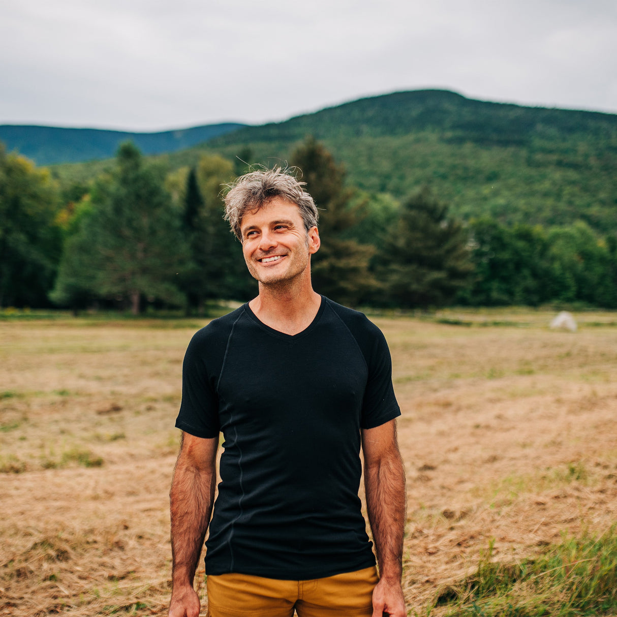 Microweight - Men's Wool V-Neck T-Shirt Woolverino from Minus33 Merino Wool Clothing