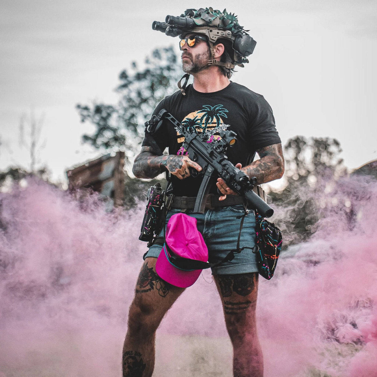 Hoochie Daddy Sunset Men's T-Shirt From Combat Iron Apparel