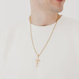 Luca L'uomo Mens Collection Cross Necklace from Pretty Simple