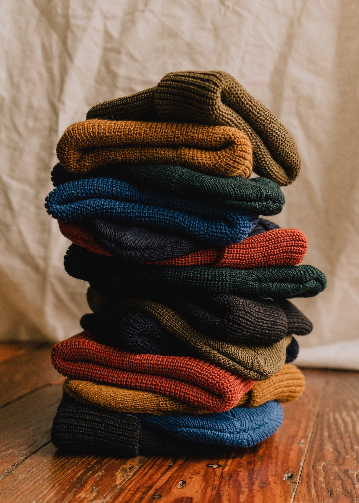 Merino Cardigan Stitch Beanie from American Trench