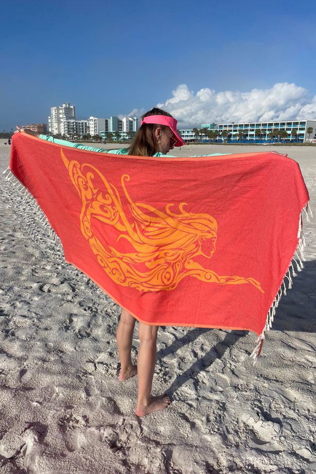 Mermaid Orange - Turkish Towel from Sun Drunk