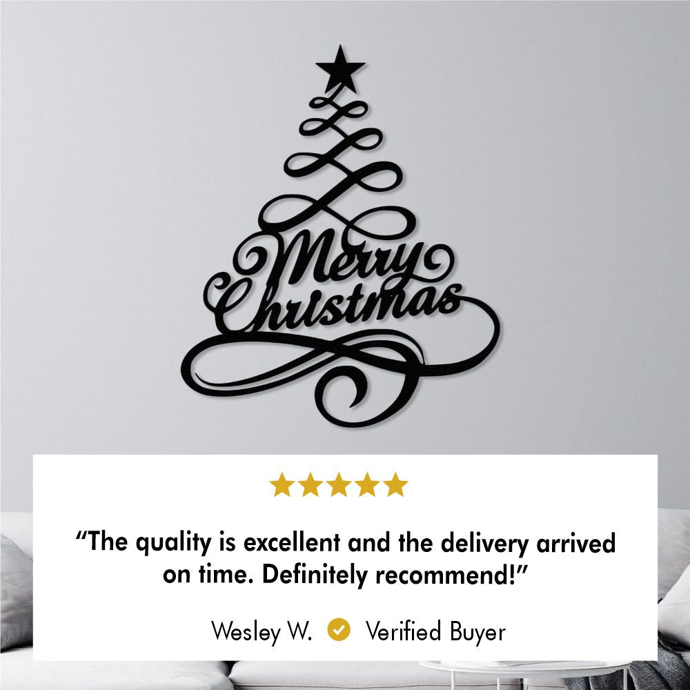 Pine Tree Merry Christmas Wall Art from VITAHOME DESIGN LLC