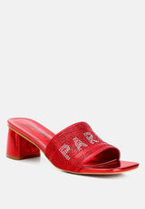 Messels Rhinestone Embellished Paris Sandals from London Rag International