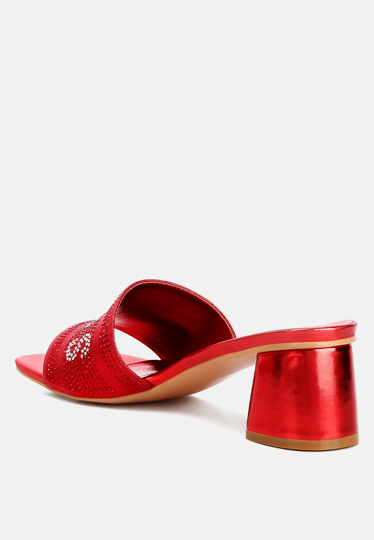 Messels Rhinestone Embellished Paris Sandals from London Rag International