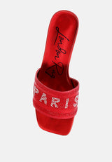 Messels Rhinestone Embellished Paris Sandals from London Rag International