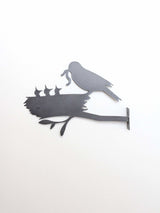 Metal Bird Statue - Mama and Baby Birds Statue From Jubilee Trading Company