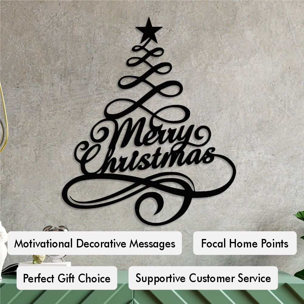 Pine Tree Merry Christmas Wall Art from VITAHOME DESIGN LLC