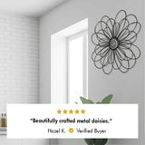 Metal Daisy Wall Art from VITAHOME DESIGN LLC