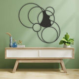 Metal Decor with Girl and Circles from VITAHOME DESIGN LLC