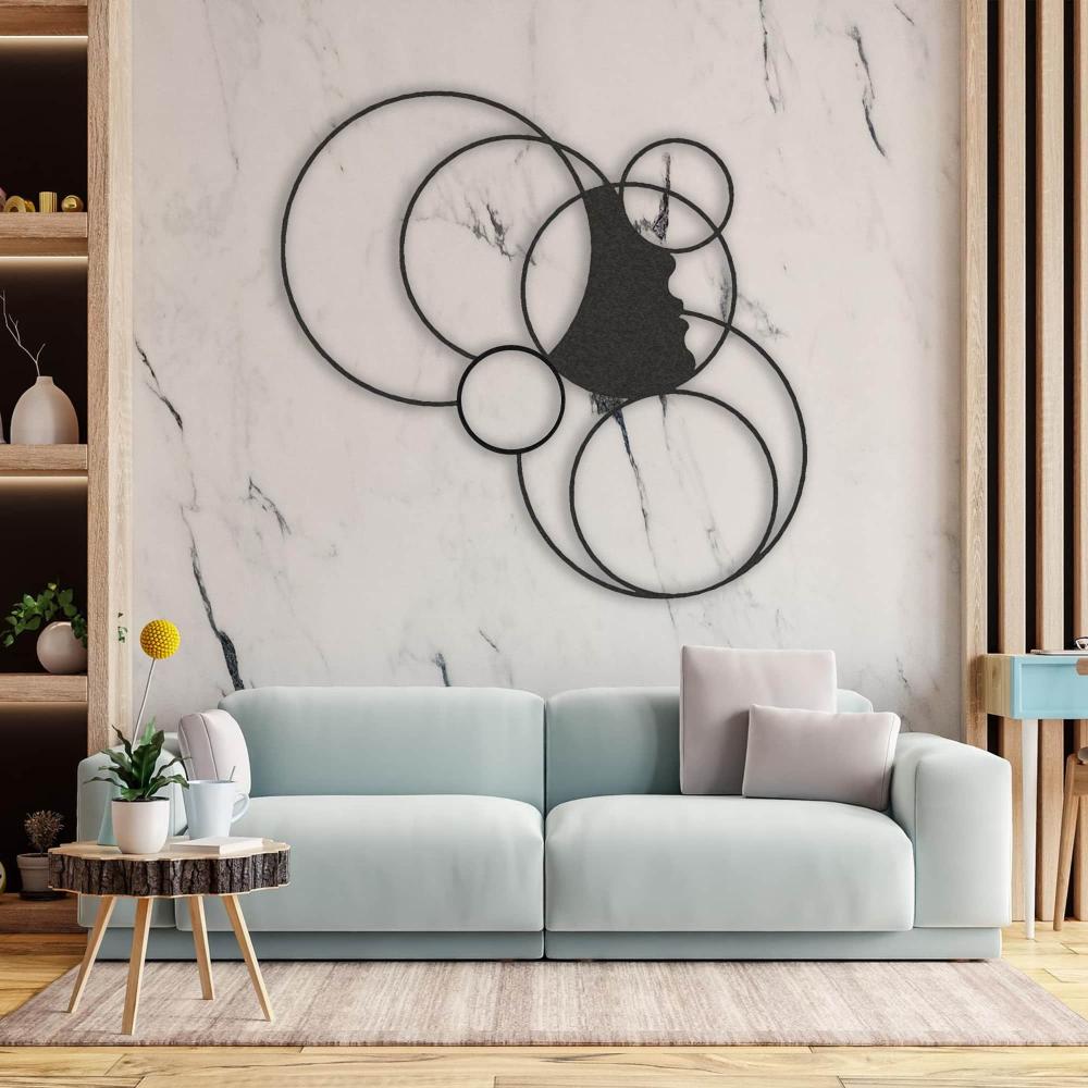 Metal Decor with Girl and Circles from VITAHOME DESIGN LLC