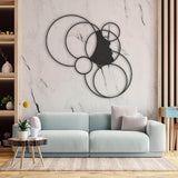 Metal Decor with Girl and Circles from VITAHOME DESIGN LLC