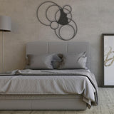 Metal Decor with Girl and Circles from VITAHOME DESIGN LLC