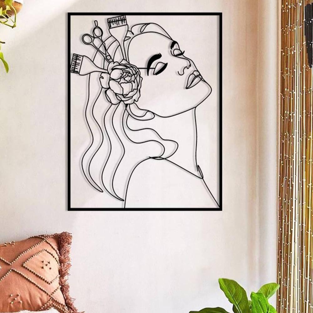 Metal Make Up Lady Wall Art from VITAHOME DESIGN LLC