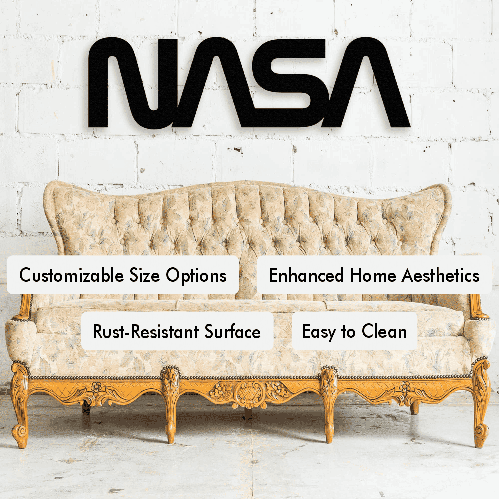 Metal NASA Sign Wall Art from VITAHOME DESIGN LLC
