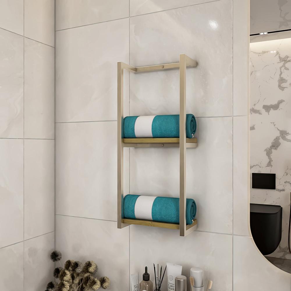 2-Tier Bathroom Shelf, Towel Storage for Bathroom from VITAHOME DESIGN LLC