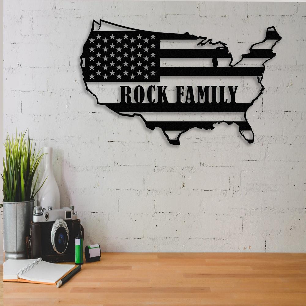 Metal USA Custom Map Wall Art from VITAHOME DESIGN LLC