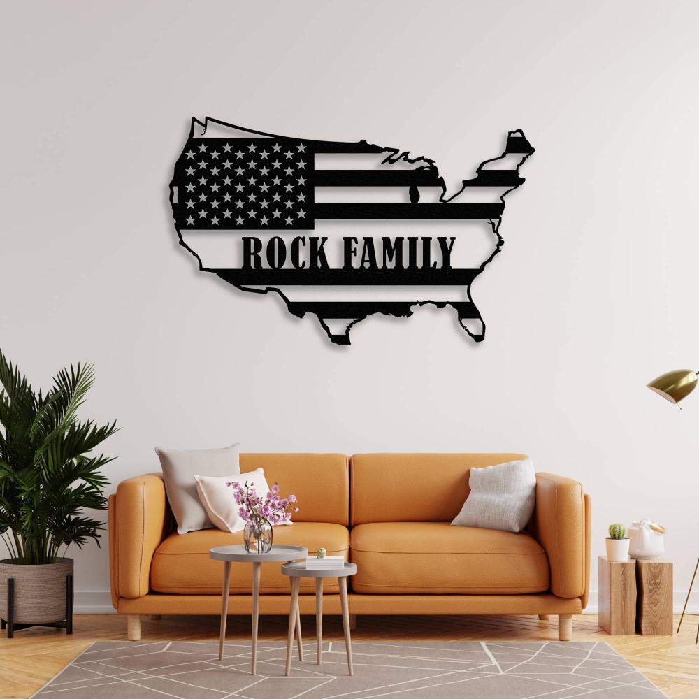 Metal USA Custom Map Wall Art from VITAHOME DESIGN LLC