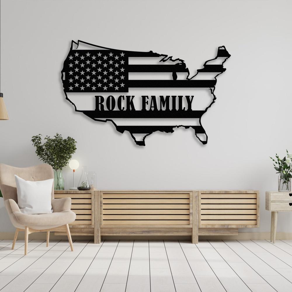 Metal USA Custom Map Wall Art from VITAHOME DESIGN LLC