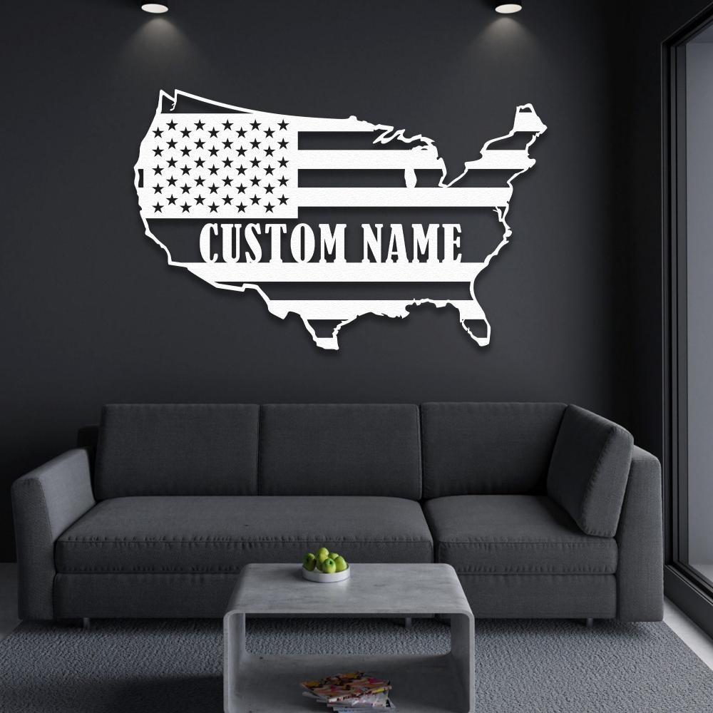 Metal USA Custom Map Wall Art from VITAHOME DESIGN LLC
