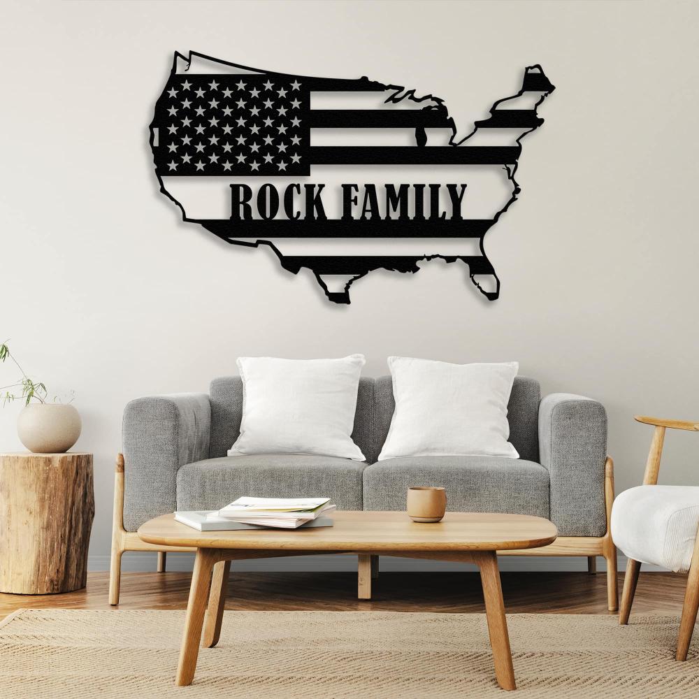Metal USA Custom Map Wall Art from VITAHOME DESIGN LLC