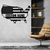 Metal USA Custom Map Wall Art from VITAHOME DESIGN LLC