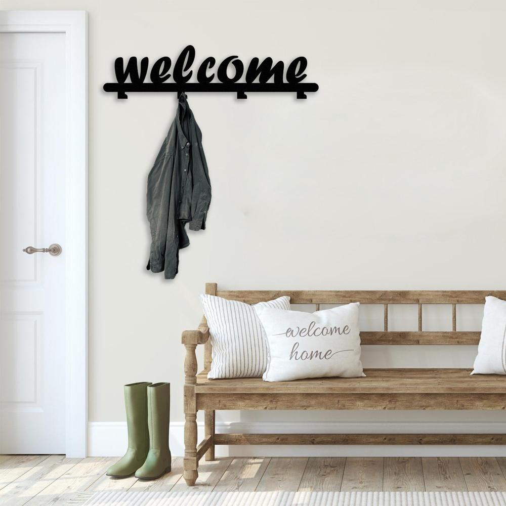 Welcome Written Metal Coat Rack from VITAHOME DESIGN LLC