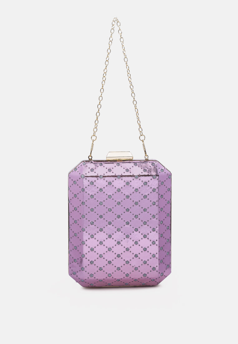 Metallic Cut Out Clutch Bag from London Rag International