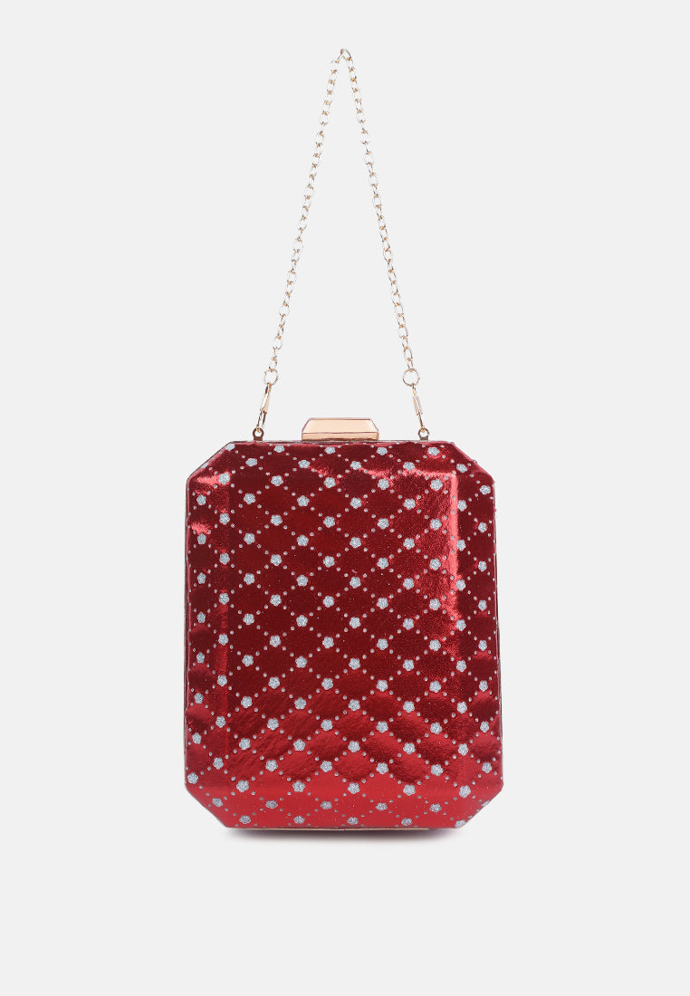 Metallic Cut Out Clutch Bag from London Rag International