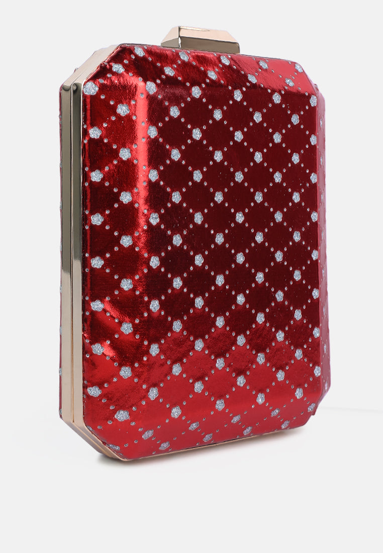 Metallic Cut Out Clutch Bag from London Rag International
