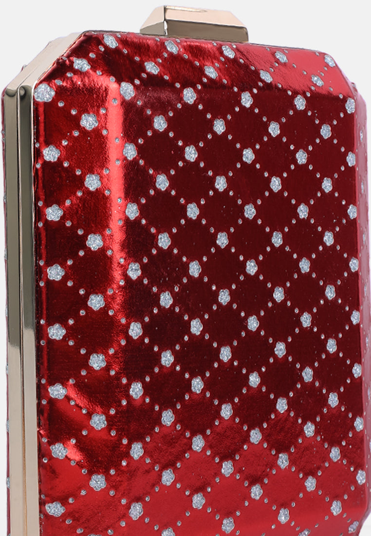 Metallic Cut Out Clutch Bag from London Rag International