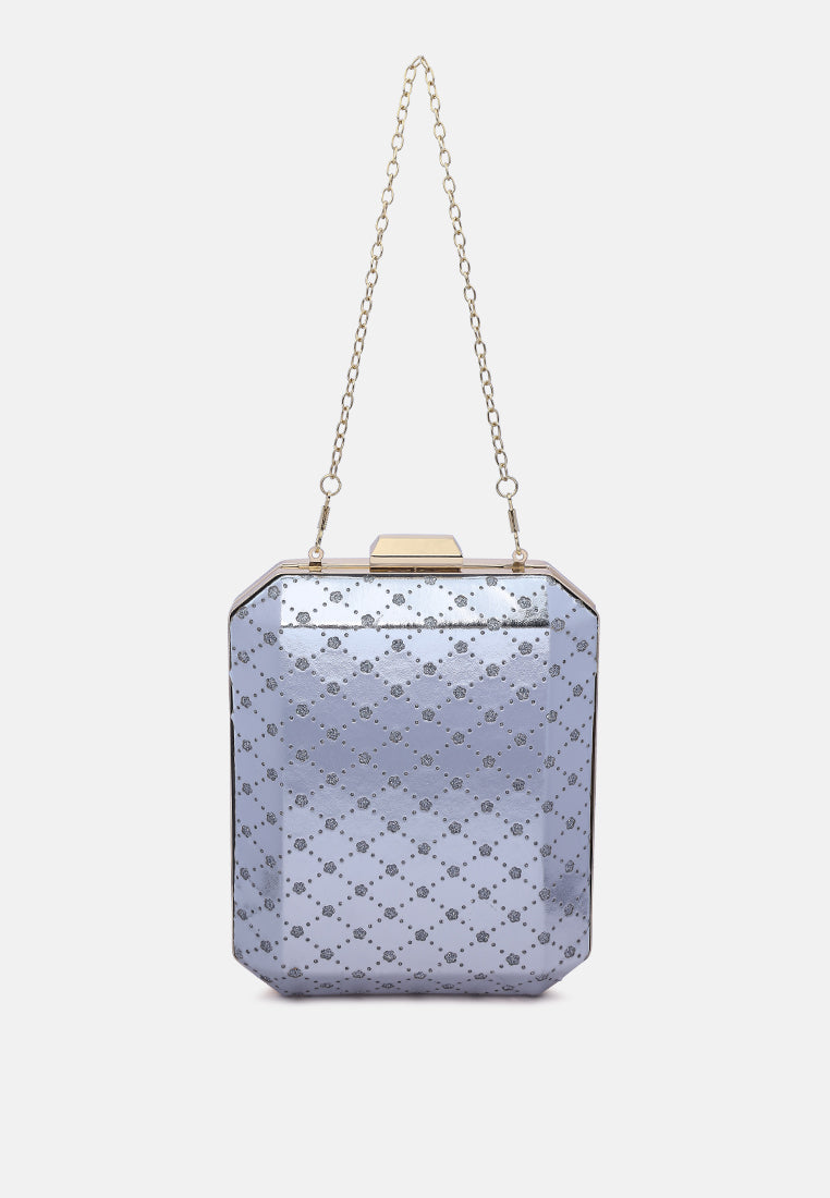Metallic Cut Out Clutch Bag from London Rag International