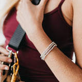 Metallic Glass Bead Stretch Bracelet from Pretty Simple