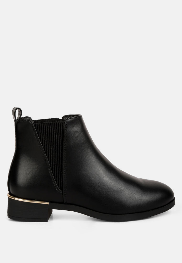 Amara Metallic Sling Detail Chelsea Boots By RUW from London Rag International