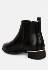 Amara Metallic Sling Detail Chelsea Boots By RUW from London Rag International