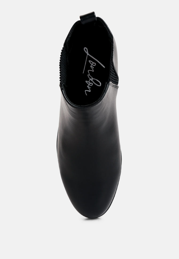 Amara Metallic Sling Detail Chelsea Boots By RUW from London Rag International