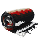 Charcoal Retro Diamond Mexican Blanket From West Path