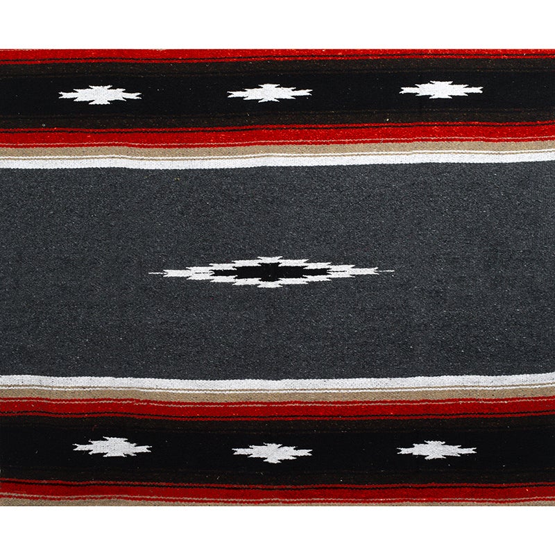 Charcoal Retro Diamond Mexican Blanket From West Path