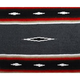 Charcoal Retro Diamond Mexican Blanket From West Path