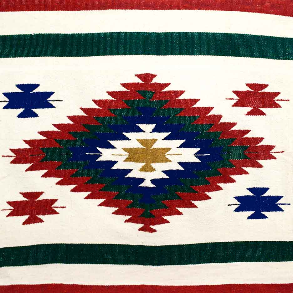 White Fiesta Diamond Blanket from West Path