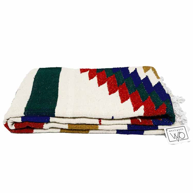 White Fiesta Diamond Blanket from West Path