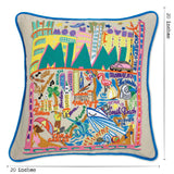 Miami Hand-Embroidered Pillow from Quirks!