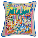 Miami Hand-Embroidered Pillow from Quirks!