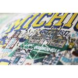 Michigan, University of Collegiate Embroidered Pillow by CatStudio from Quirks!