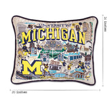 Michigan, University of Collegiate Embroidered Pillow by CatStudio from Quirks!